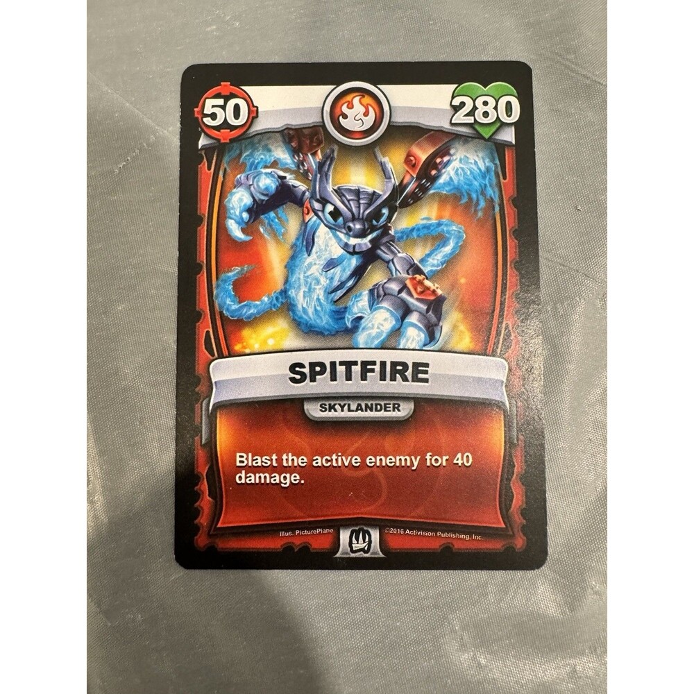 Skylanders Battlecast Spitfire Card – Fire Element – 280 Health Activision 2016